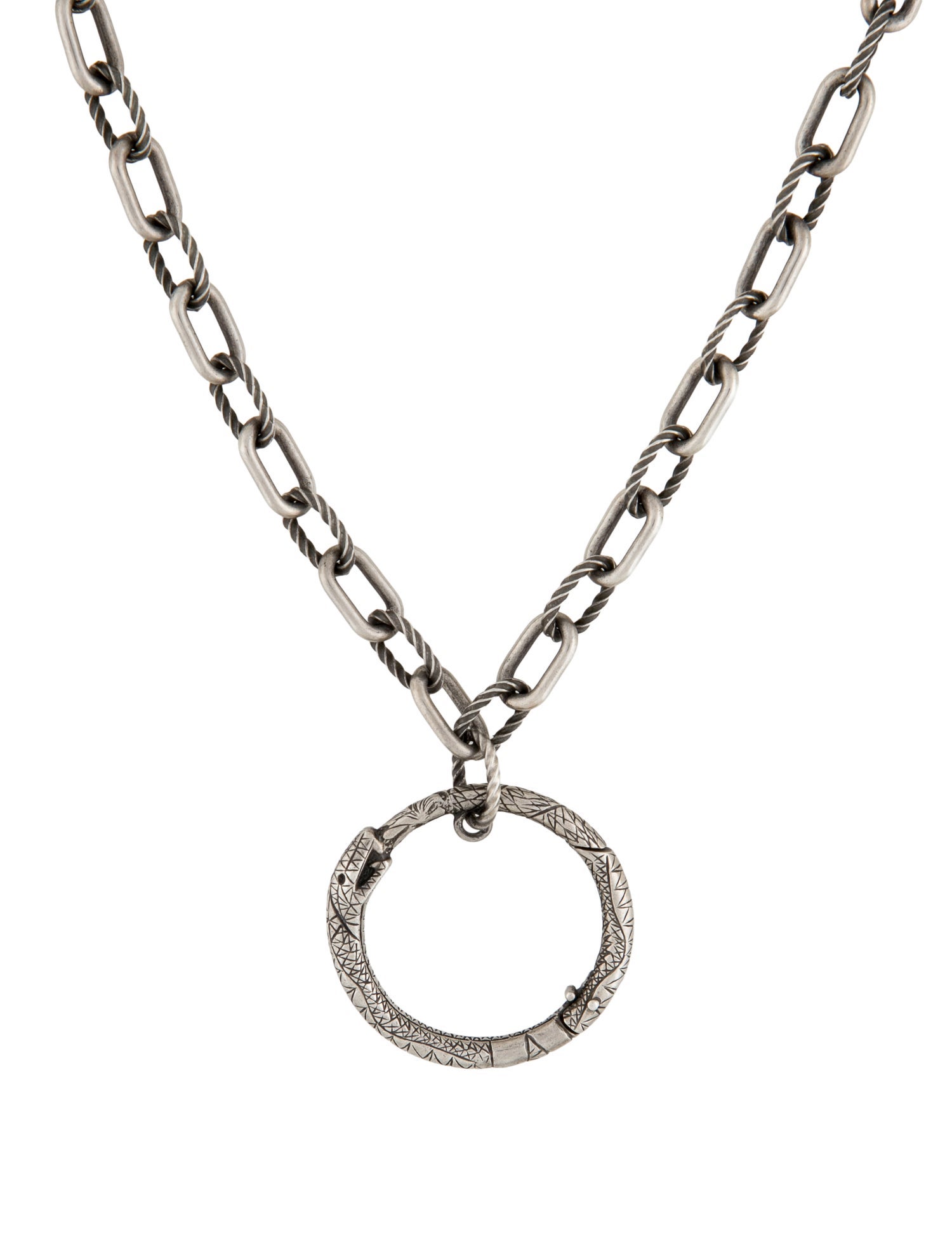 Gucci Ouroboros Snake Pendant Necklace
